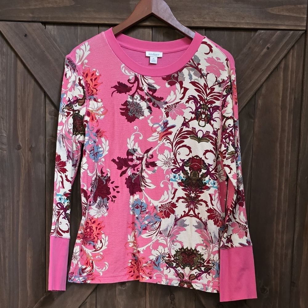 XL Pink Floral Top Sundance Catalog